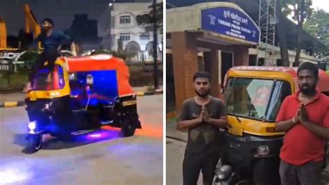 Navi Mumbai: 2 Booked For Performing Stunt On Moving Auto Rickshaw | VIDEO
