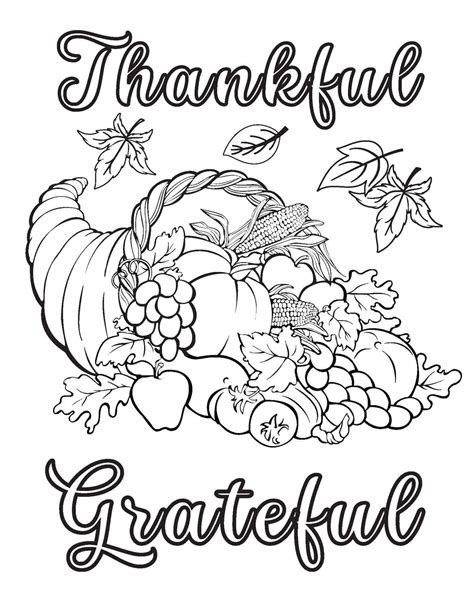 Thanksgiving Adult Coloring Pages Printable | FREE Printable