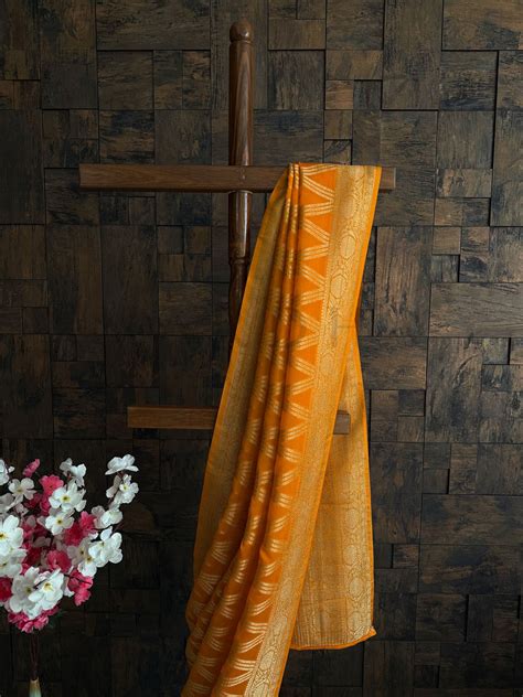 Mustard Yellow Feather Soft Saree with Rich Zari Woven Pallu – House of ...