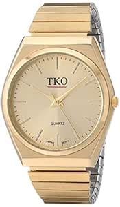 TKO All Gold Watch Expansion Band Stainless Steel Stretch Thin Case ...