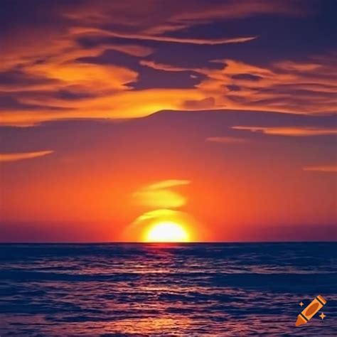 Sunset over the ocean