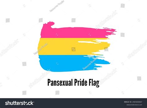 Pansexual Pride Flag Symbol Lgbt Community Stock Vector (Royalty Free ...