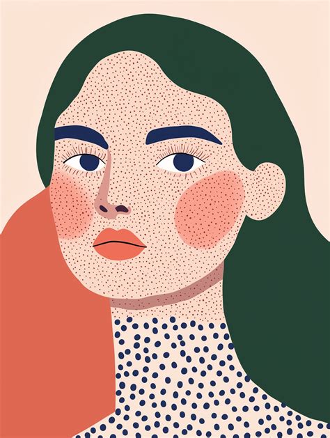 Stylized Human Face Illustration Illustration on Lummi