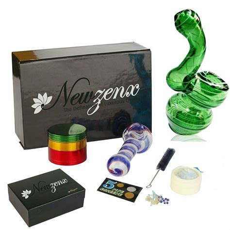 Buy Newzenx Collectibles Crafted Glass Mini Bong and Pipe Fully Kit Set ...
