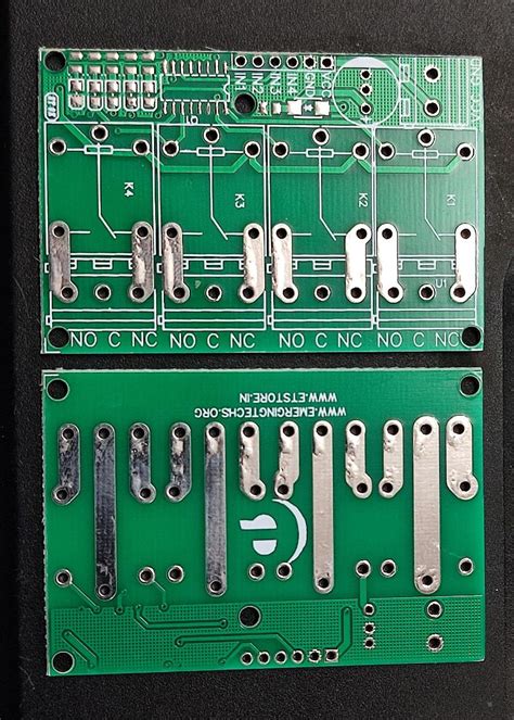 PCB FOR 4 channel 5v or 12v High trigger RELAY MODULE 4CH ET7265 ...