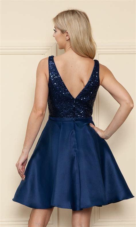 Short A-Line Hoco dress with Pockets - PromGirl