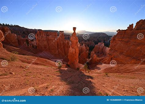Thor`s Hammer in Bryce Canyon National Park at Sunrise. Stock Image ...