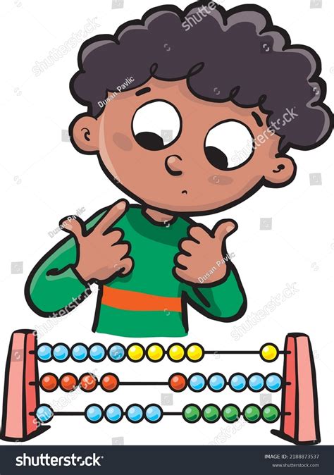 Boy Learns Count On His Fingers Stock Vector (Royalty Free) 2188873537 ...