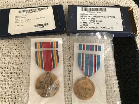 WWII US American Campaign Medal, & WWII Victory Medal | #14910085