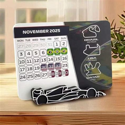 1Pc F1 2025 Calendar, 2025 Formula 1 Racing Calendar, 2025 Desktop ...