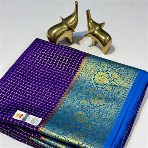 Pure Mysore Silk Saree | 120 grams | Big Border | Raj Silk Villa