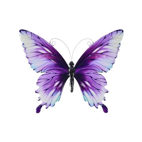 Muurdeco vlinder 35,5 x 0,5 x 28,5 cm paars - Tuincentrum Coppelmans