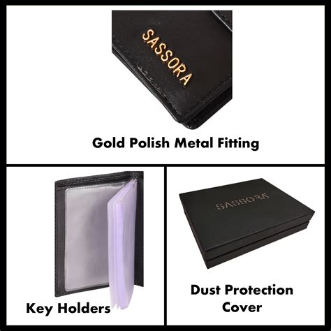 Sassora Genuine Leather Unisex RFID Business Card Holder
