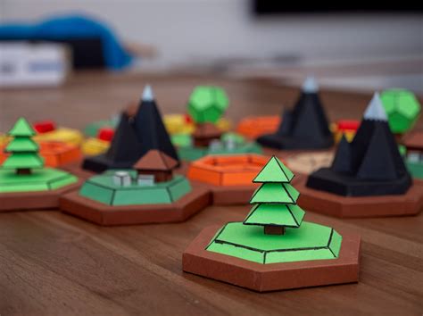 3D Settlers of Catan Board Game papercraft by Basman217