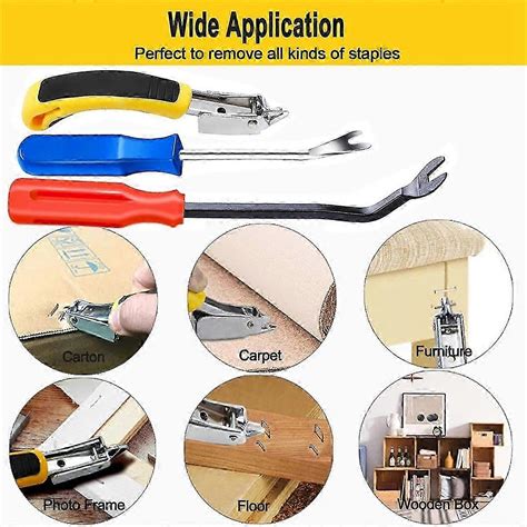 3Pcs Staple Remover, Heavy Duty Upholstery Staple Puller Tool with ...