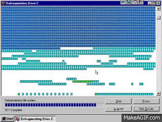 Image result for Windows 95 Defrag