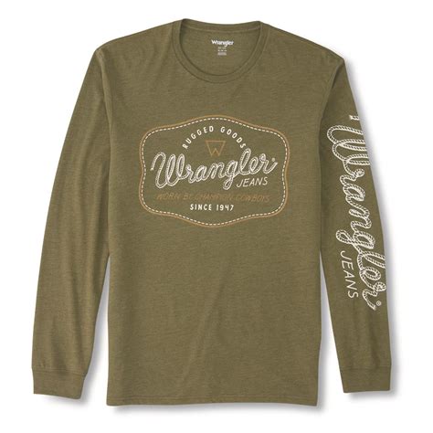 Wrangler Long-Sleeve Graphic Tee - 739111, T-Shirts at Sportsman's Guide