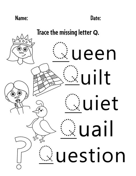 FREE Letter Q Worksheets for Preschool ⋆ The Hollydog Blog | Letter q ...
