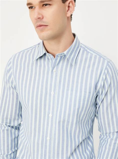 Buy Men Striped Slim Fit Shirt Online at just Rs. 1049.0 ...