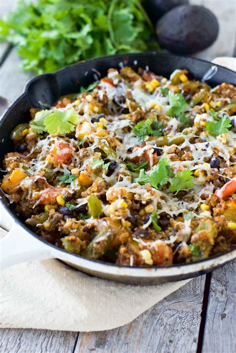 Deconstructed Skillet Stuffed Peppers - Simple Roots