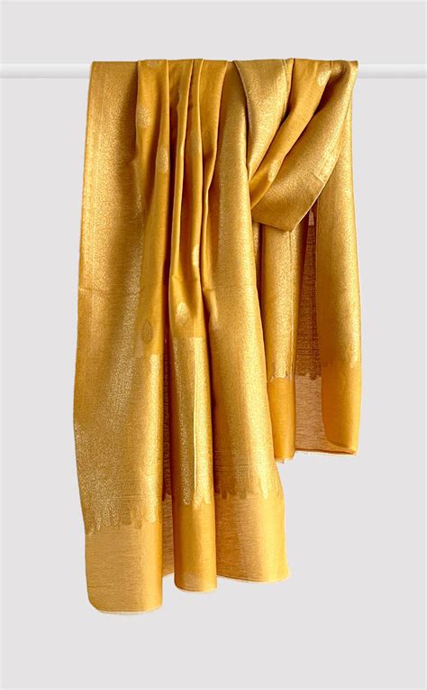 Mustard and Gold Zari Kani Shawl | Fine Wool Shawl | Kani Embroidered ...