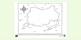 Indian Rivers Map Colouring Page (teacher made) - Twinkl