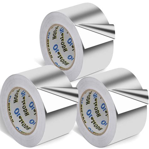 Oleitodh 3 Pack Aluminum Foil Tape Bulk - 3 Inch x 55 Yards - Heavy ...