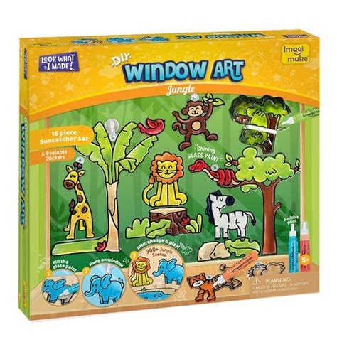 Imagimake Window Art Jungle|Glass Painting Kit|Sun Catcher|Art and ...