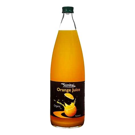 Organic Orange Juice in 1l glass bottle from Sunita