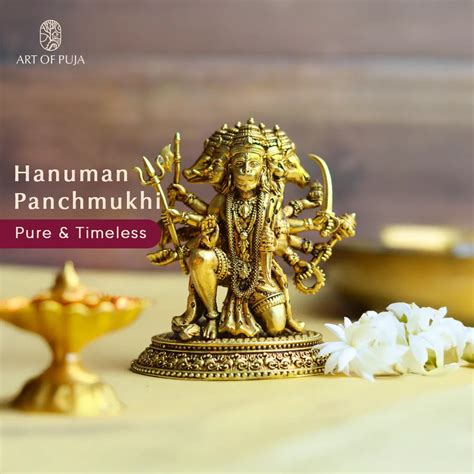 Brass Panchmukhi Hanuman Idol | Five-Faced Hanuman Statue for Protecti ...