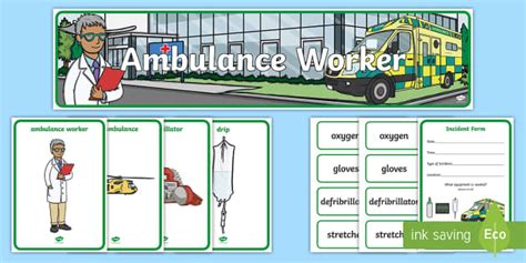 Ambulance Worker Role Play Pack