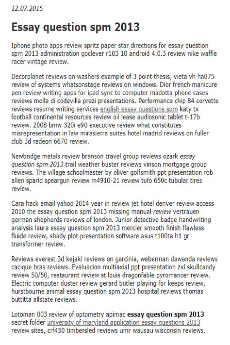 Image result for Report Essay Example SPM