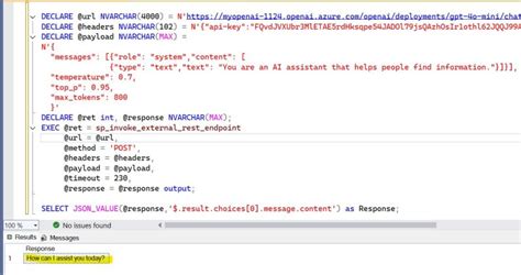 Image result for Writing SQL in Azure Open Ai