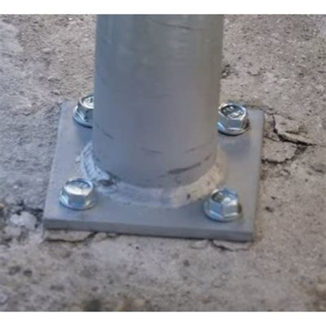 PLATED POST For Concrete Mounted Vinyl Fence - 2 3/8" SS-40 Post Welded ...