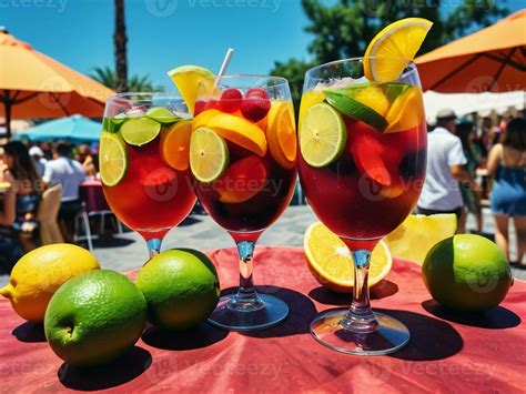 AI generated Fiesta Vibes Raise a Glass of Fruity Sangria at a Lively ...