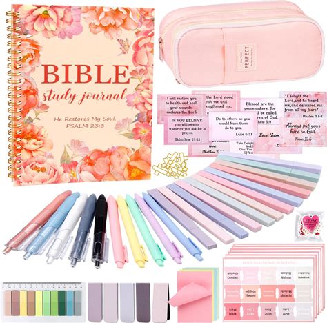 Amazon.com: JMUQ 62Pcs Bible Study Bible Journaling Kit for Women ...