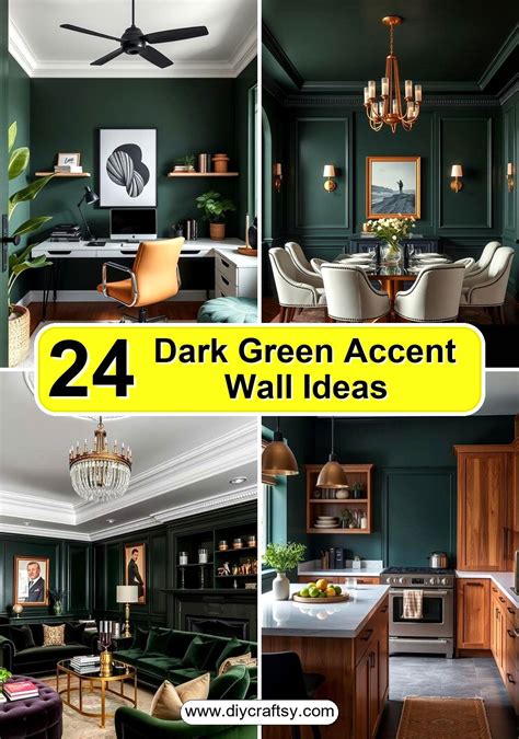 24 Dark Green Accent Wall Ideas for Bold Interior Statements
