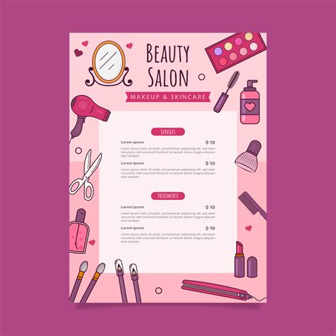 Beauty Salon Price List Design at Brodie Bolden blog