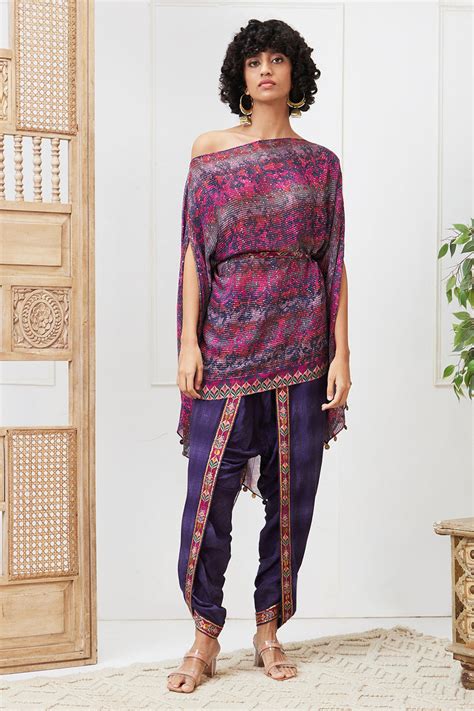 ADAH SEQUIN PRINTED DHOTI SET – Ganpatis