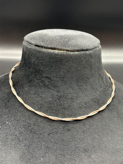 Rose gold and silver twisted chain – My Store