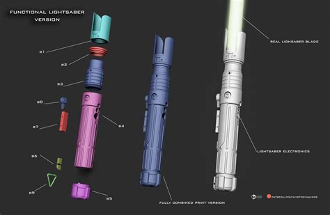 Sabine Wren lightsaber - functional・ 3D File for ・Cults