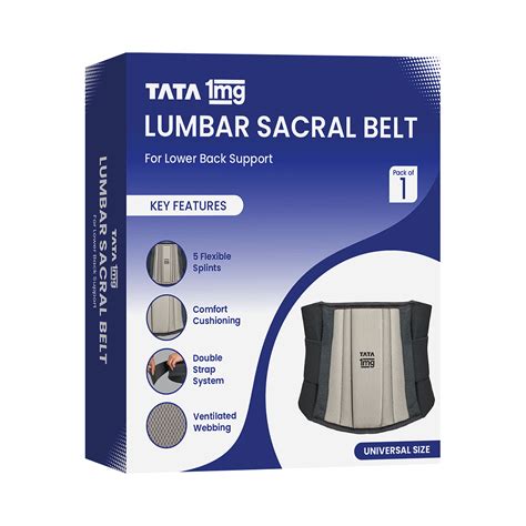 Combo Pack of Tata 1mg Lumbar Sacral Belt & Tata 1mg Pain Relief Spray ...