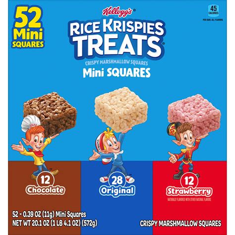 Rice Krispies Treats Variety Pack Mini Marshmallow Snack Bars, 20.1 oz ...