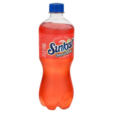Sunkist Cherry Limeade Soda Soft Drink Bottle 591ml – The Lolly Barn
