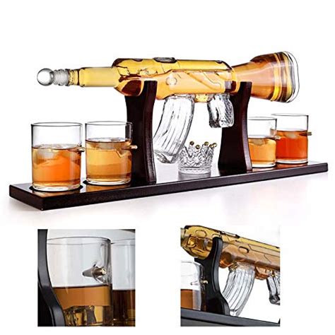 Buy 1000ML AK-47 Decanter,Whiskey Dec Water Glass Set, with 4 Bullet ...