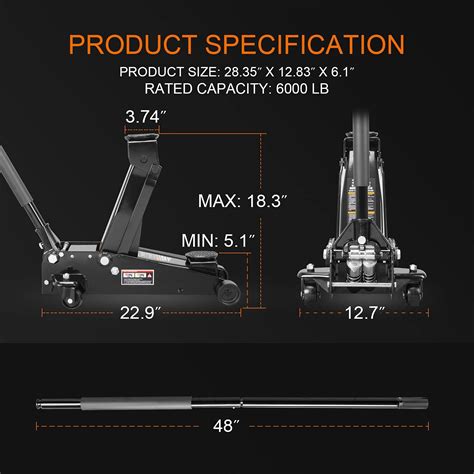 Snapklik.com : Torin ATZ830023B-1 Floor Jack Heavy Duty Hydraulic Steel ...