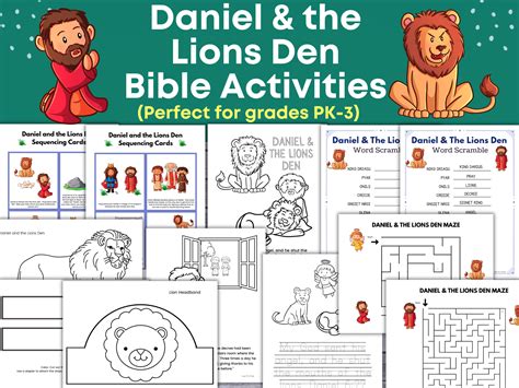 Daniel and the Lions Den Coloring Page (Free Printable) - Simply Full ...