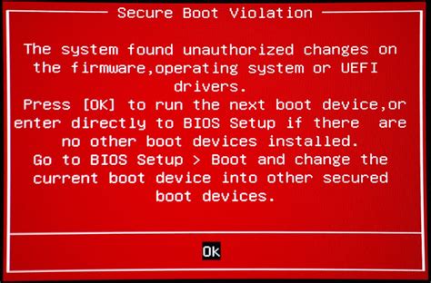 Image result for Secure Boot Failure