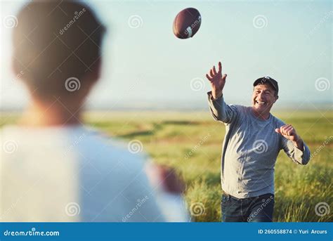 We Have so Much Fun Even when Just Tossing a Ball. Father Throwing a ...