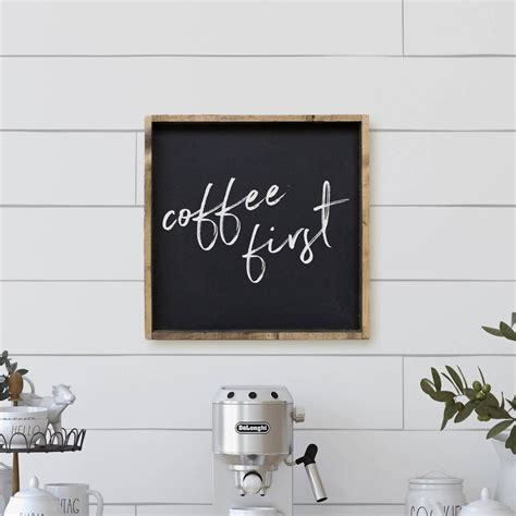 Williamraedesigns - Coffee First Wood Sign - Steals